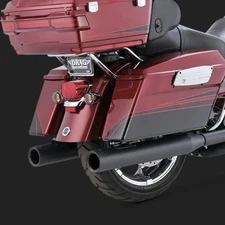 Vance & Hines Touring 4" Blackout Round Slip-ons Black w/Black Tip 95-16 Touring