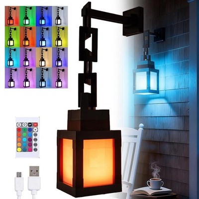 Minecraft Laterne Nachtlicht Wand Stimmungslicht Pixelated Lantern Wandlicht Neu
