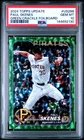 2130 Paul Skenes 2024 Topps Update #US288 Green Crackle Foilboard RC /499 PSA 10