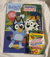 BLUEY Jumbo Coloring  Activity Book with Tear/Share Pages With Crayola Crayons