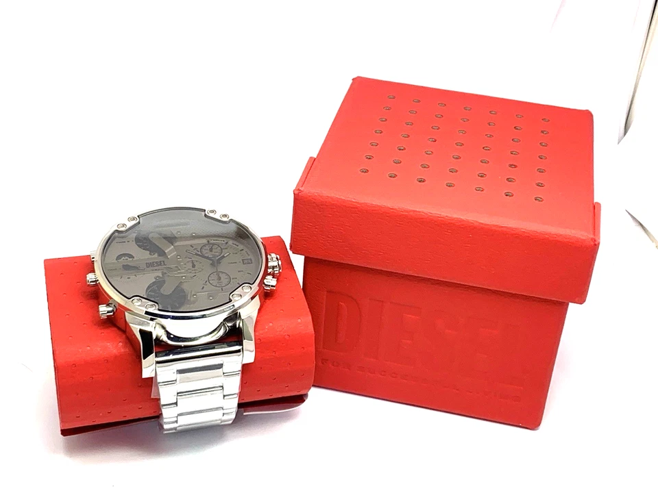 Diesel Reloj Hombre DZ7482 Cuarzo Cronógrafo Plata Acero Gran Tamaño 57mm Foto 3 de 4