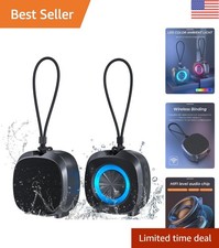 Wireless Bluetooth Speaker with Powerful Deep Bass  Colorful Lights for Parties