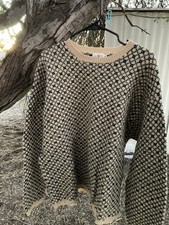 Vintage J Crew 100 Sz XL Wool Oarsman Fisherman Sweater Chunky Crew neck 370