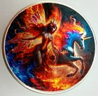 Fire Fairy Unicorn American Silver Eagle 1oz. 999 Limited Ed. Silver Dollar Coin