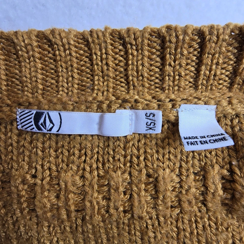 Volcom Acid Rip Cardigan Wool Sweater Womens Size XS/S Oversized Chunky Cable - Image 4 of 4