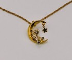 The Disney Store~Vintage Mickey Star Moon Necklace~New Condition~20” Necklace