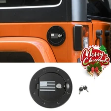 Locking Gas Tank Cap Fuel Filler Door Cover Fit Jeep Wrangler JK Unlimited Sport