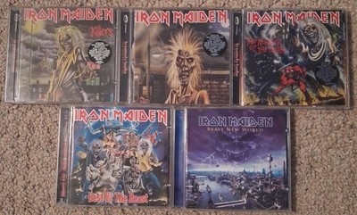 5x CDs! Iron Maiden - Number Of The Beast, Killers, Best Of The Beast, Brave New