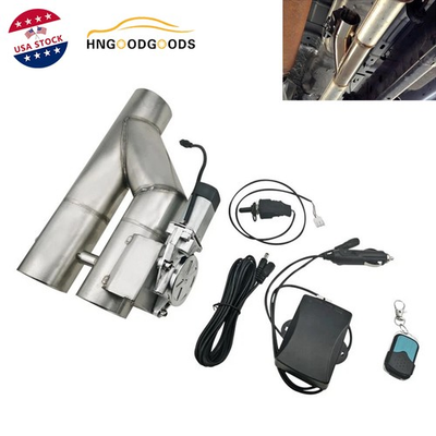 #ad 3quot; inch Electric Exhaust Y Pipe Control Dual Valve Kit with Manualamp;Remote Switch $79.69