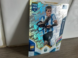 ENZO FERNANDEZ ARGENTINA Hand Signed FIFA 365 Football trading card