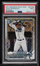 2021 Bowman Chrome Prospects Mega Box Mojo Refractor Julio Rodriguez PSA 9 0i1b