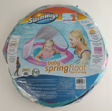 Swimways Baby Spring Inflatable Pool Float Sun Canopy 9 to 24 Months New