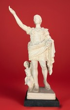 Statua Gaio Giulio Cesare Augusto Prima Porta Italia Scultura, Marmo/Resina14”