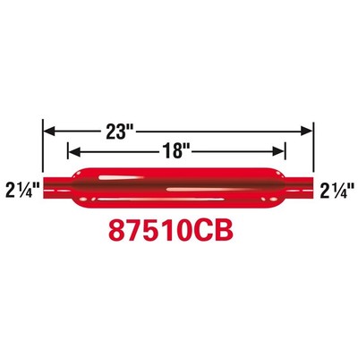 CHERRY BOMB GLASSPACK レッドマフラー2本 Cherry Bomb Straight Glasspack Muffler with 2.25 In. Inlet and