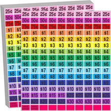 2240 Pcs Garage Sale Stickers,1/2" X 3/4"Removable Yard Sale Price Stickers