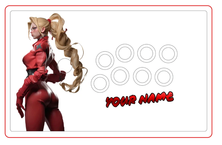 Fight stick custom artwork Print for Hori Madcatz and more,STREET FIGHTER CAMMY - Image 2 of 4