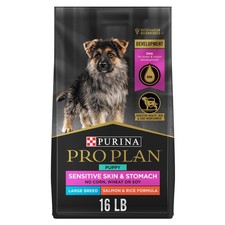 Purina Pro Plan Sensitive Skin Stomach Large Breed Puppy Food Salmon Rice 16lb