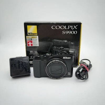 Nikon Coolpix S9900 Schwarz OVP - Kompakte Digitalkamera - Getestet Gebraucht - Bild 1 von 4