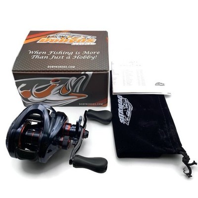 Dobyns Maverick Baitcasting Fishing Reel 7.2:1 Right Hand Red 100 Sz Low Profile