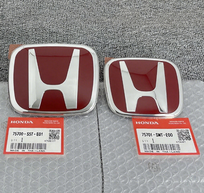 #ad 2PCS Front Rear Badge Red H Emblem Logo For Honda Accord EX EX L LX LX P 4Dr $18.98
