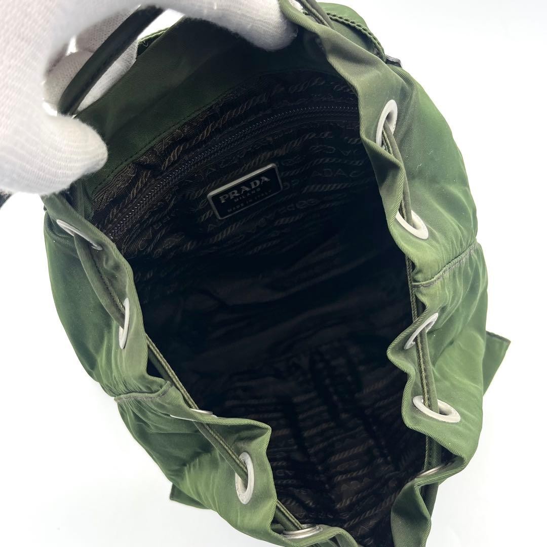 PRADA mini backpack triangular plate genuine auth… - image 6
