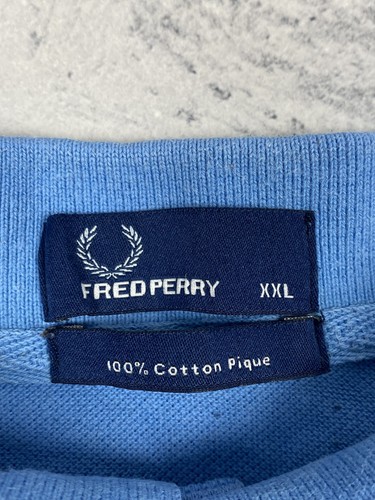 Camisa polo Fred Perry con logotipo bordado para hombre talla XXL azul informal - Imagen 9 de 12