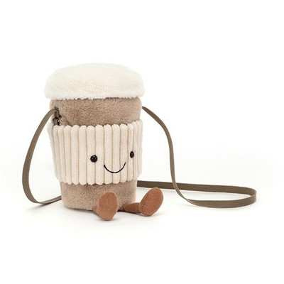 Jellycat Amuseable Coffee To Go Tasche Plüsch Umhängetasche Brandneu mit Staubbeutel