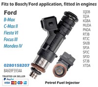 EinspritzdüSe Benzin 0280158207 FüR Ford C-Max B-Max Fiesta Focus Mondeo