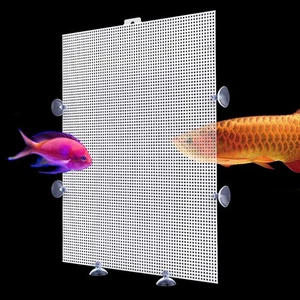 2PCS Fish Tank Divider Aquarium Dividers Fish Clear Plastic Tank Separator wi...