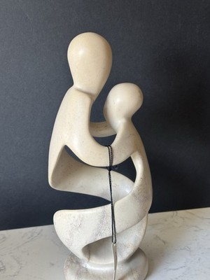 A Mother's Embrace - Shona Stone Sculpture of Love and Protection - New 10''