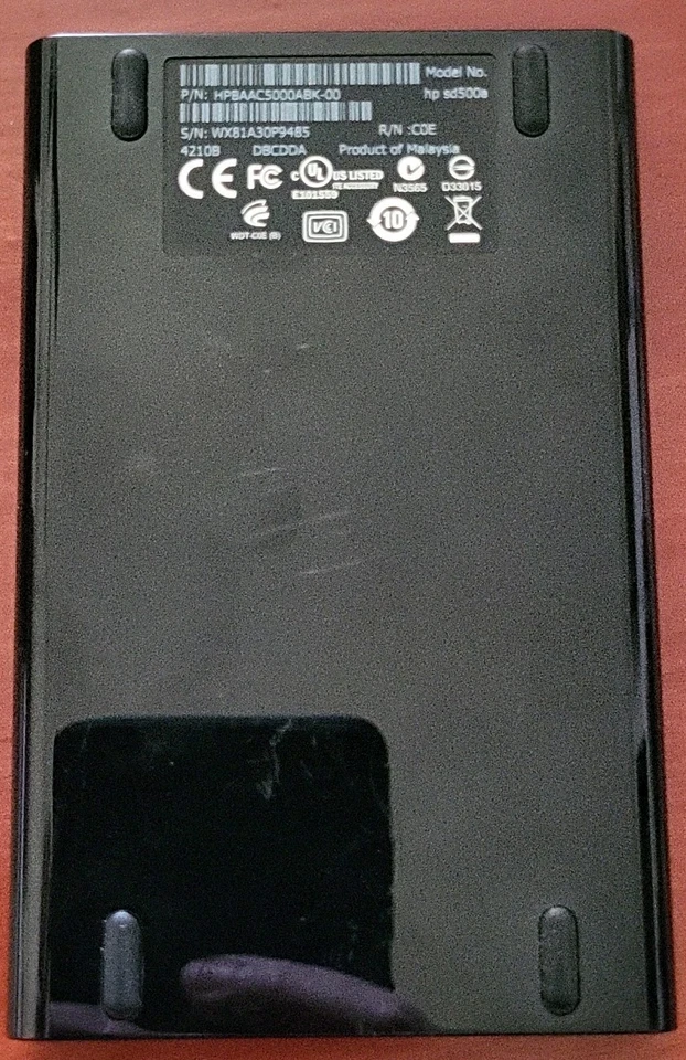 HP SimpleSave SD500A Black 500GB USB 2.0 Portable 2.5-inch External Hard Drive - Image 2 of 4