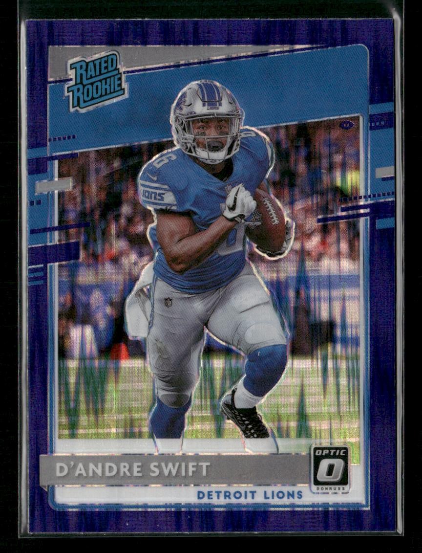 2020 Donruss Optic #159 D'Andre Swift Purple Shock RC
