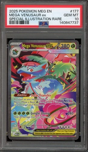 Pokemon Mega Venusaur ex Mega Evolution Special Illustration Rare #177 PSA 10