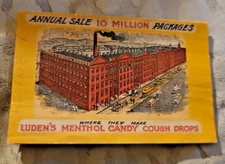 1895 Wm H LUDEN Reading PA  LUDEN'S COUGH DROPS Ilustrated PERPETUAL CALENDAR