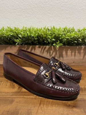 Belvedere Florence Brown Crocodile & Leather Tassle Loafers  display picture 3