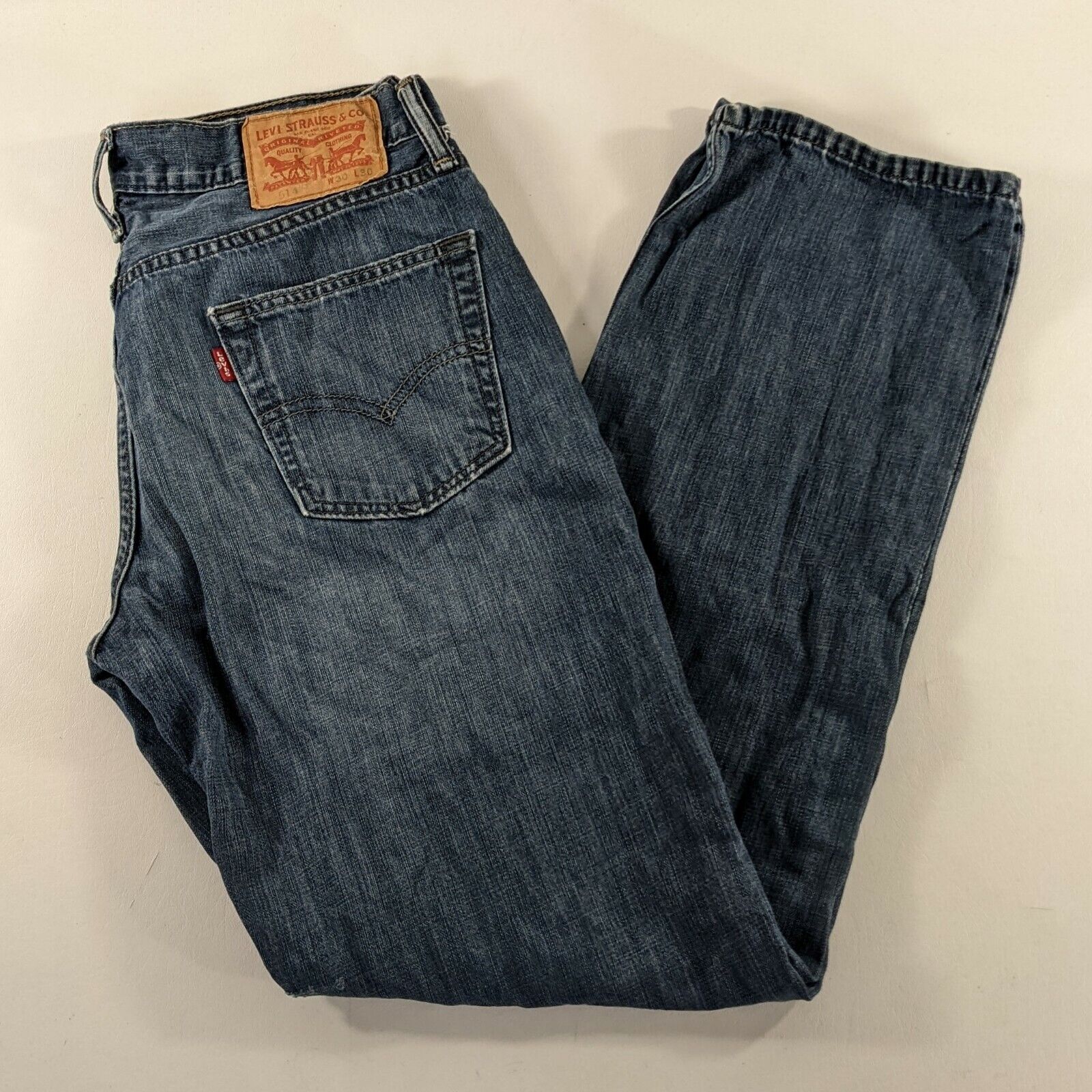 Levi's 514 Slim Straight Blue Denim Jeans Mens Size 30x30