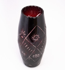 DDR Kristall Vase Bleikristall VEB Blumen Vase geschliffen