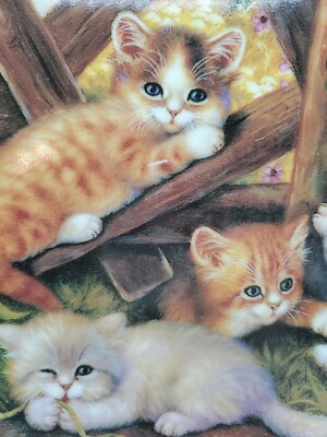 Kitten Expeditions Jurgen Scholz KAHLA German Cat At The Garden Fence Plate