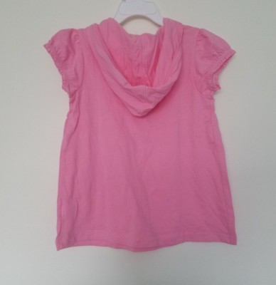 NEW Sonoma Girls Size 6 Heart Pink Hooded Top & Rhinestone