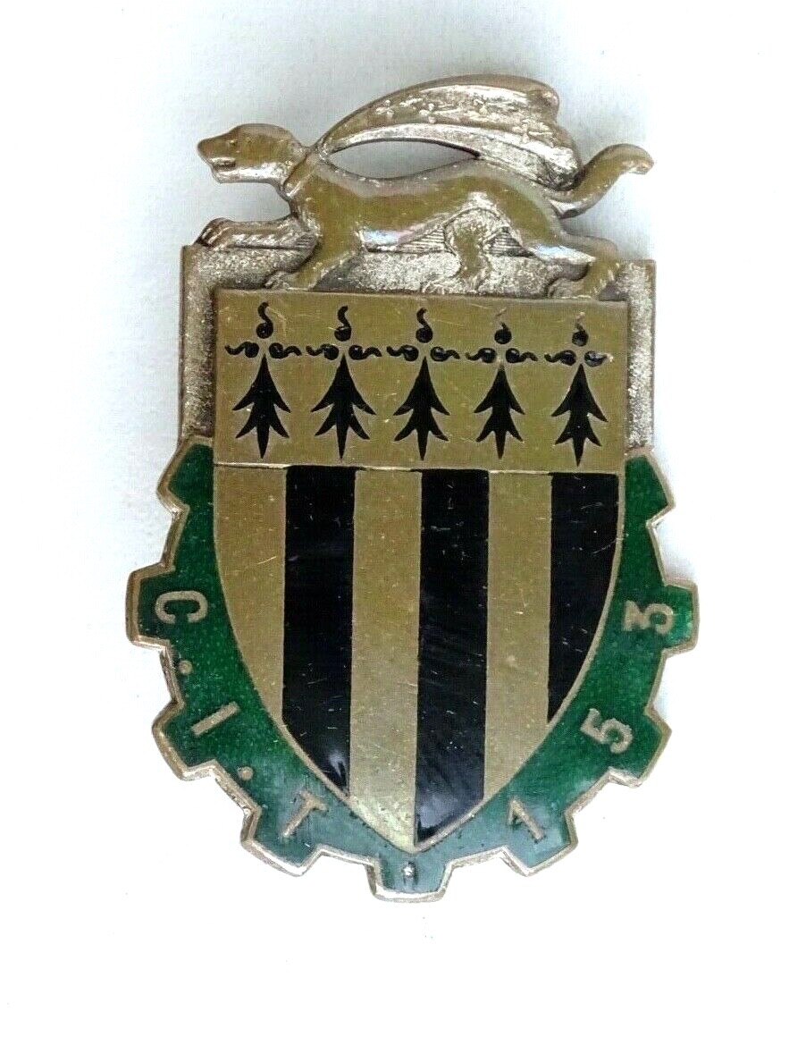 Bracelet Militaire ancien Insigne CIT 153 Bretagne Centre Instruction du Train