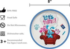 Zak Designs Blues Clues Dinnerware Set Includes Plate, Bowl, & Flatware Set