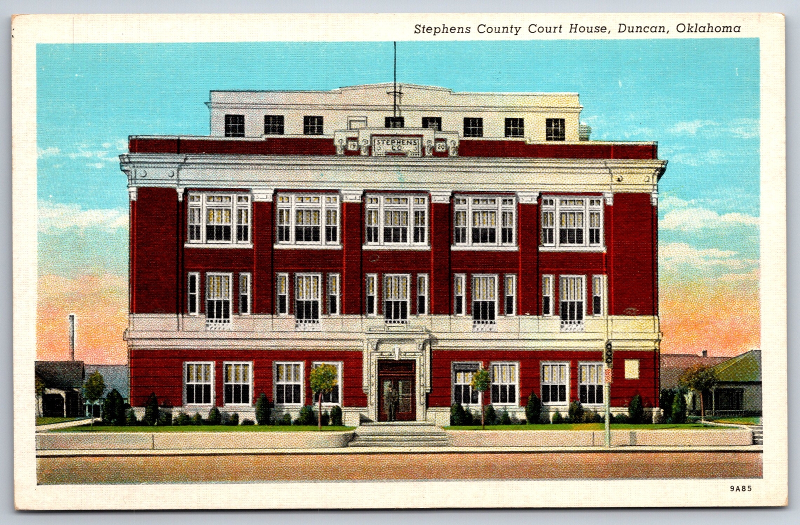 Duncan OklahomaStephens County CourthouseLinen Postcard eBay