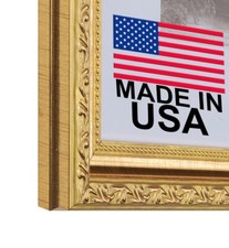 Custom Matted Picture Poster Frame  Mat 1-3/8" Gold French 601 16x20 24x36
