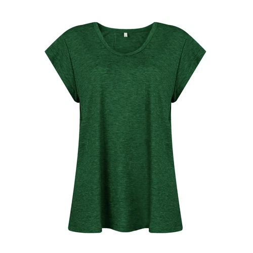 Women's V-Neck T-Shirt Casual Cap Sleeve Vest Solid Loose Blouse Fit Tank Tops - Picture 11 of 42