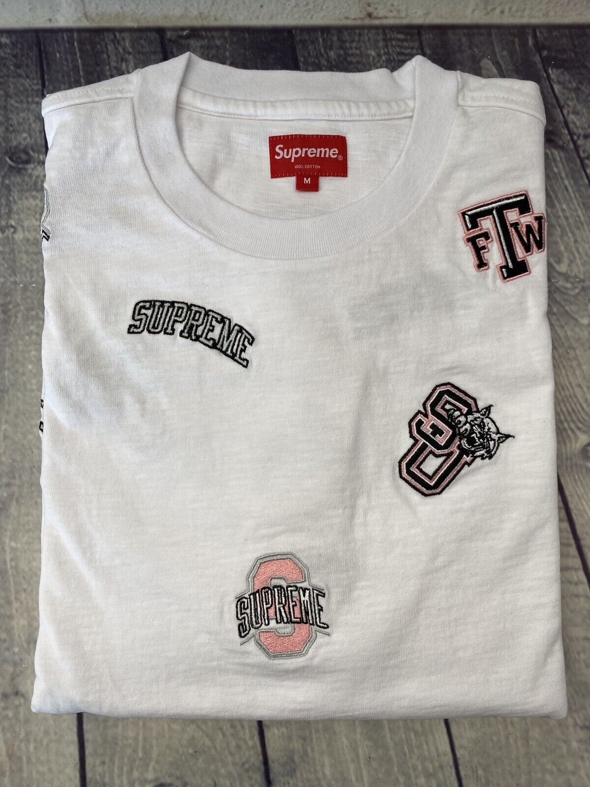 University S/S Top white L