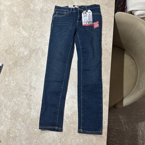 Levis 710 Girls Size 8 Blue Super Skinny Flex Stretch Denim Jeans NWT! A175 - Picture 2 of 7
