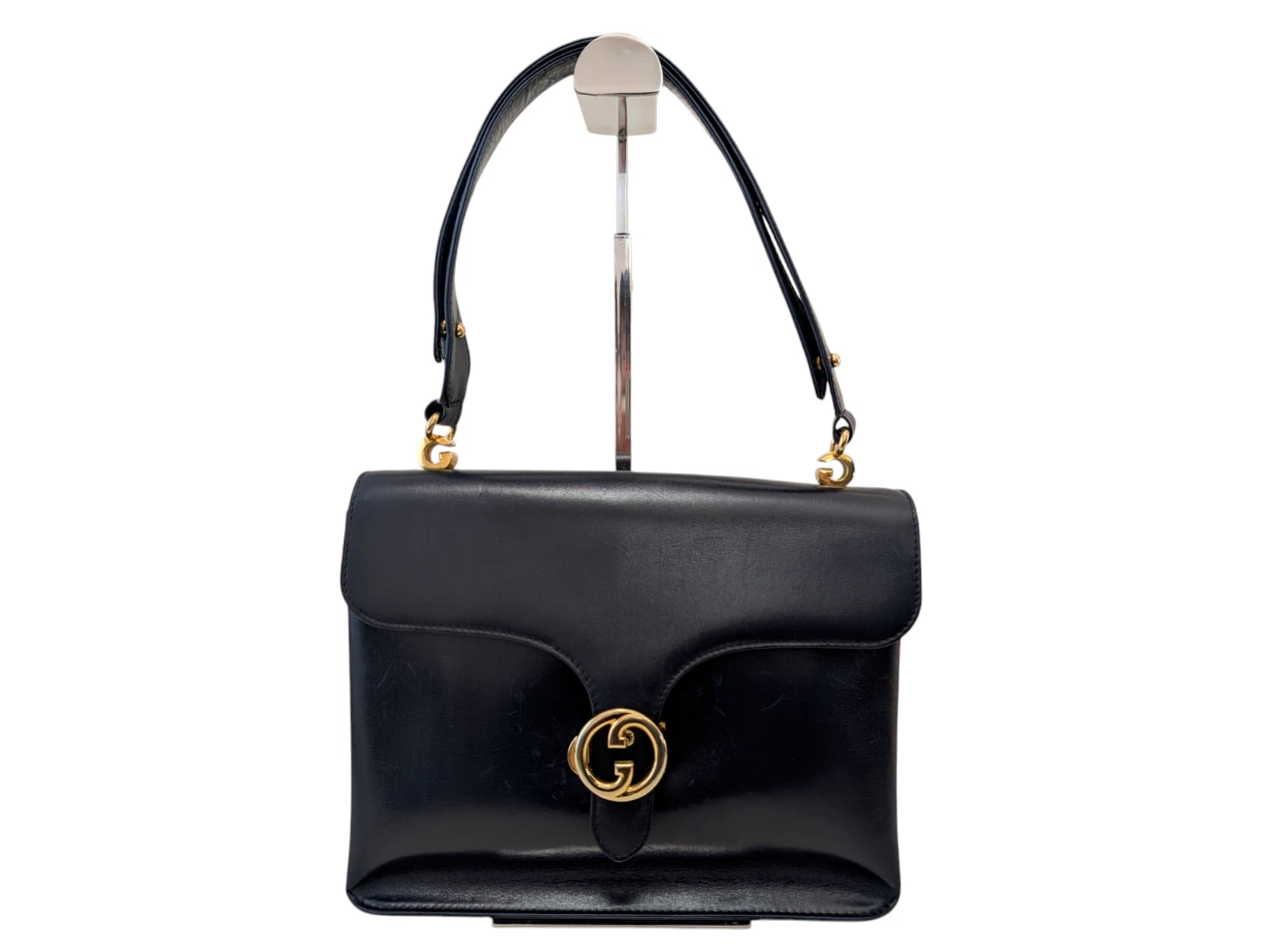 *Rare* Sac à main bandoulière GUCCI sac à main cuir marine vintage authentique