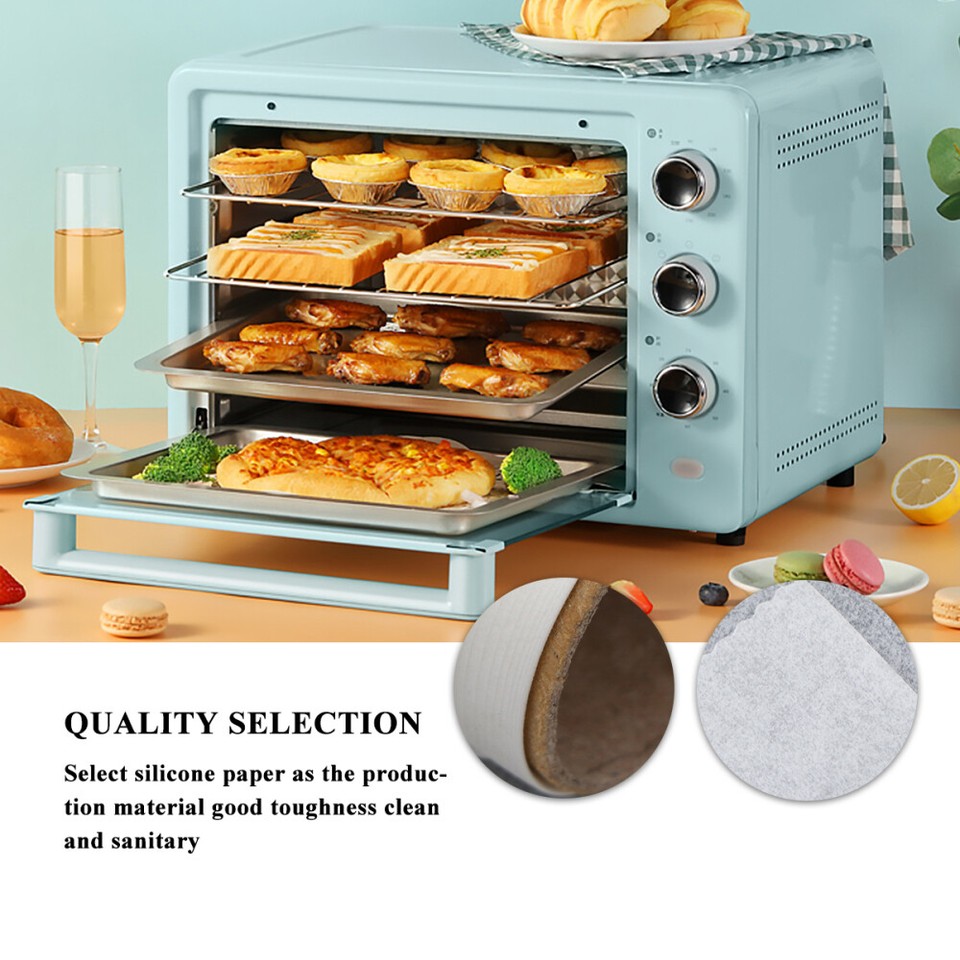 2 Pcs Safe Baking Paper Round Oven Oil Paper Baking Parchment Baking