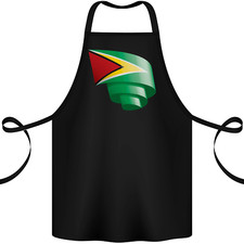 Curled Guyana Flag Guyanese Day Football Cotton Apron 100% Organic