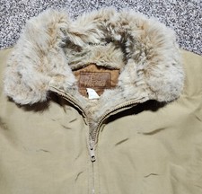VTG 90s Woolrich Faux Fur Lined Beige Hiking Zip Vest Jacket-Medium-Tan